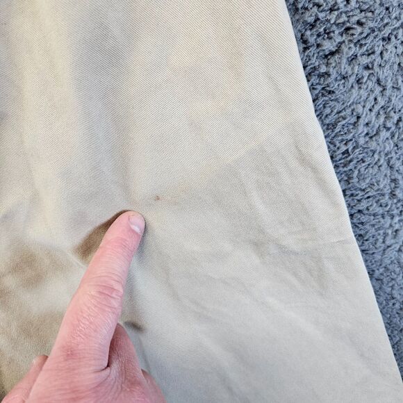 Polo by‎ Ralph Lauren Pants Mens 36x32 Beige Pleated Front Cuffed Chino - Picture 4 of 12